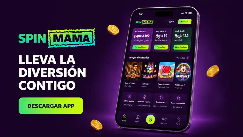 Spinmama abierto como aplicación web en la pantalla de un móvil