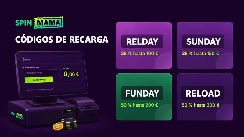Códigos de recarga confirmados de Spinmama por rango de fidelidad