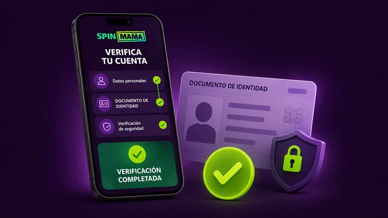 Pantalla de verificación de la cuenta antes de cobrar en Spinmama